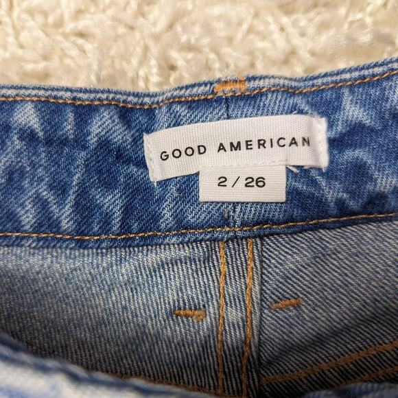 Good American High Rise Tapered Jeans Size 2/26 - Picture 3 of 11